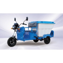 Triciclo Eléctrico de limpieza con cubo de plástico